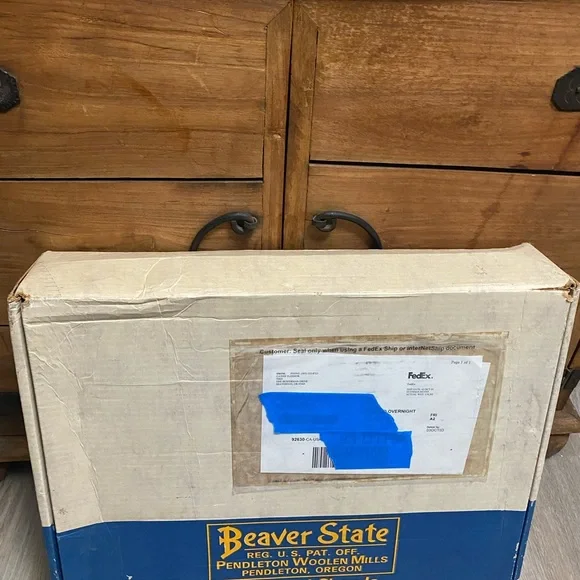 NIKE Vintage Blue Orange Authentic Pendleton Rare Blanket in Box - Picture 13 of 15